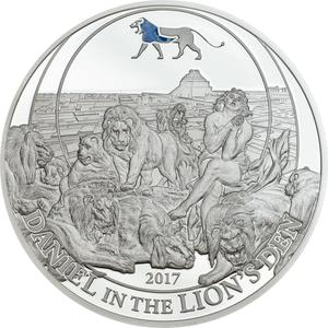 Palau / Silver Half Ounce 2017 Daniel in the Lion's Den - reverse photo