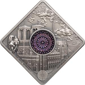 Palau / Silver Fifty Grams 2017 Notre Dame Cathedral - reverse photo