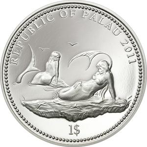 Palau / One Dollar 2011 Anemonefish - obverse photo