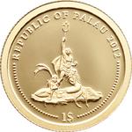 One Dollar Gold 2012 Blue Ringed Octopus: Photo Coin, Palau, One Dollar Gold 2012 Blue Ringed Octopus / thumbnail