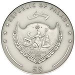Five Dollars Silver 2012 Treasures of the World - Topaz: Photo Coin, Palau, Five Dollars Silver 2012 Treasures of the World - Topaz / thumbnail