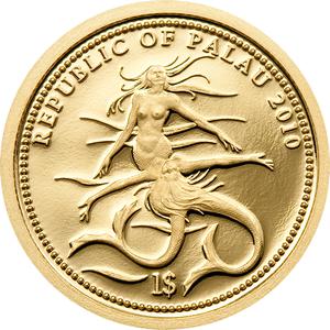 Palau / One Dollar Gold 2010 Scalloped Hammerhead - obverse photo