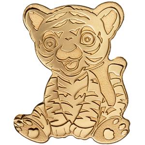 Palau / One Dollar Gold Special Shape - Tiny Tiger - reverse photo