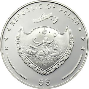 Palau / Five Dollars Silver 2007 Ferrari F2007 - obverse photo