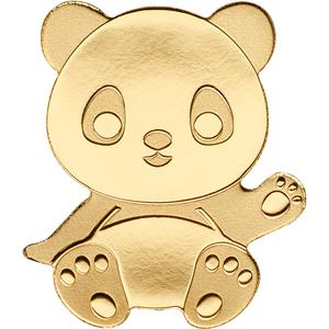 Palau / One Dollar Gold Special Shape - Little Panda - reverse photo