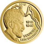 Gold Half Gram 2013 Ludwig Leichhardt: Photo Coin, Palau, Gold Half Gram 2013 Ludwig Leichhardt / thumbnail