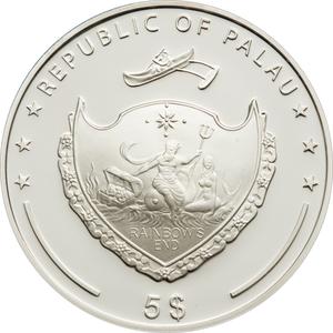 Palau / Five Dollars Silver 2009 Jewels of the Sea - obverse photo
