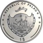 One Dollar 2009 Flagfin Angelfish: Photo Coin, Palau, One Dollar 2009 Flagfin Angelfish / thumbnail