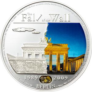 Palau / Five Dollars Silver 2009 The Fall of the Wall - reverse photo