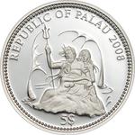 Five Dollars Silver 2008 Grey Reef Shark: Photo Coin, Palau, Five Dollars Silver 2008 Grey Reef Shark / thumbnail