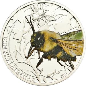 Palau / Silver Half Ounce 2011 Bombus Bumblebee - reverse photo