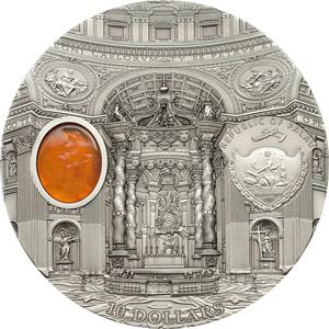 Palau / Silver Two Ounces 2013 Mineral Art - St Peter’s Basilica - obverse photo