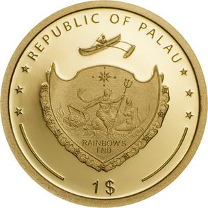 Palau / Gold Gram 2017 Four-leaf Clover - obverse photo