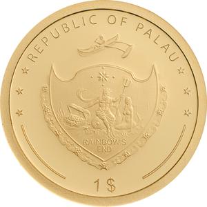 Palau / Gold Gram 2019 Four-leaf Clover - obverse photo