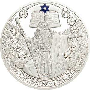 Palau / Silver Ounce 2017 Moses Crossing the Red Sea - reverse photo