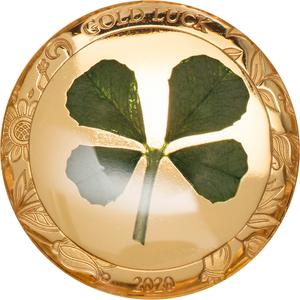 Palau / Gold Gram 2020 Four-leaf Clover - reverse photo