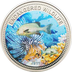 Palau / One Dollar 2011 Copper Rockfish - reverse photo