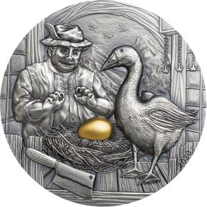 Palau / Silver Two Ounces 2020 Goose and Golden Egg - reverse photo
