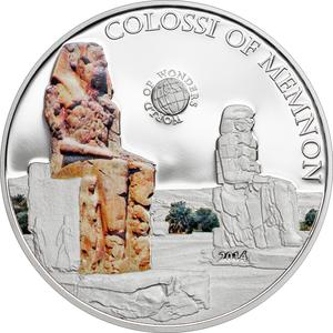 Palau / Five Dollars Silver 2014 Colossi of Memnon - reverse photo