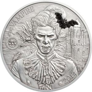 Palau / Silver Two Ounces 2014 Mythical Creatures - The Vampire - reverse photo