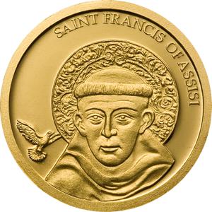 Palau / Gold Twenty-fifth Ounce - St Francis of Assisi - reverse photo