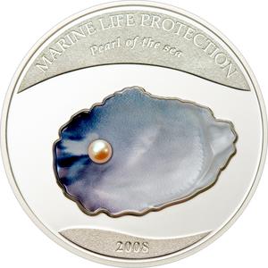 Palau / Five Dollars Silver 2008 Pearl of the Sea - reverse photo
