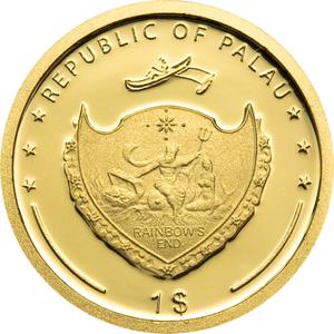 Palau / One Dollar Gold 2009 Fontana di Trevi - obverse photo
