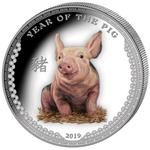 Silver Ounce 2019 Year of the Pig: Photo Coin, Palau, Silver Ounce 2019 Year of the Pig / thumbnail