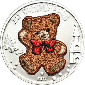 Palau / Five Dollars Silver 2011 Cuddly Bear - reverse photo