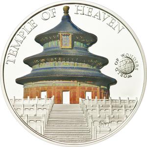 Palau / Five Dollars Silver 2011 Temple of Heaven - reverse photo