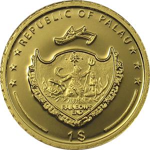Palau / Gold Twenty-fifth Ounce 2007 Saltwater Crocodile - obverse photo