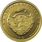 Gold Twenty-fifth Ounce 2007 Saltwater Crocodile: Photo Coin, Palau, Gold Twenty-fifth Ounce 2007 Saltwater Crocodile / thumbnail