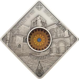Palau / Silver Fifty Grams 2018 Holy Sepulchre Jerusalem - reverse photo