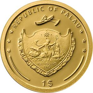 Palau / Gold Twenty-fifth Ounce - St Francis of Assisi - obverse photo