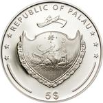 Five Dollars Silver 2010 Blue Pearl: Photo Coin, Palau, Five Dollars Silver 2010 Blue Pearl / thumbnail
