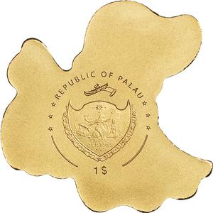 Palau / One Dollar Gold Special Shape - Golden Little Ghost - obverse photo