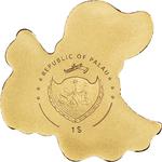 One Dollar Gold Special Shape - Golden Little Ghost: Photo Coin, Palau, One Dollar Gold Special Shape - Golden Little Ghost / thumbnail