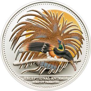 Palau / Five Dollars Silver 2009 Bird of Paradise - reverse photo