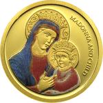 Palau / Gold Twenty-fifth Ounce - Madonna and Child / Coloured Reverse - reverse photo