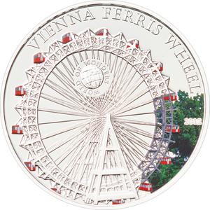 Palau / Five Dollars Silver 2012 Vienna Ferris Wheel - reverse photo