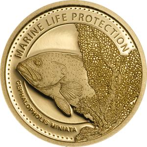 Palau / One Dollar Gold 2016 Coral Hind - reverse photo