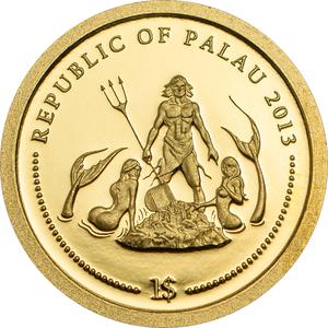 Palau / One Dollar Gold 2013 Synchiropus Splendidus - obverse photo