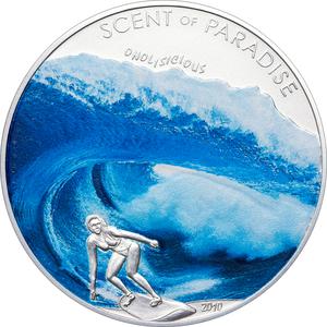 Palau / Five Dollars Silver 2010 Scent of Paradise - Sea Breeze - reverse photo