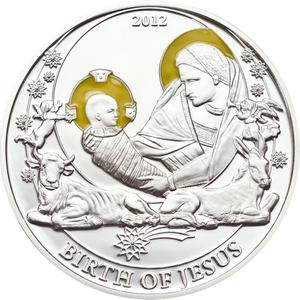 Palau / Half Ounce Silver 2012 Birth of Jesus - reverse photo
