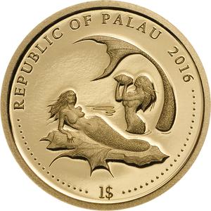Palau / One Dollar Gold 2016 Coral Hind - obverse photo