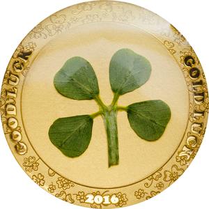 Palau / Gold Gram 2016 Four-leaf Clover - reverse photo