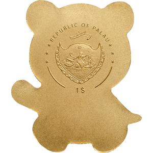 Palau / One Dollar Gold Special Shape - Little Panda - obverse photo