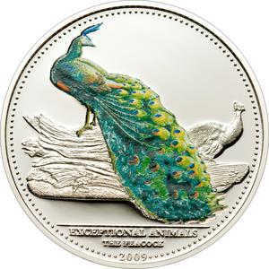 Palau / Five Dollars Silver 2009 Peacock - reverse photo