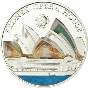 Palau / Five Dollars Silver 2011 Sydney Opera House - reverse photo