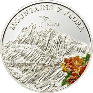 Palau / Five Dollars Silver 2010 Carstensz Pyramid - reverse photo